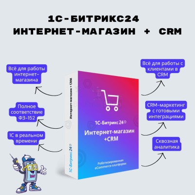 Программа для ЭВМ "1С-Битрикс24". Лицензия Интернет-магазин + CRM (12 мес.) - купить в Кугарчино